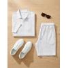image:imageJMIERR Mens Summer Beach Outfits 2 Piece Jacquard Knit Lounge Short Sleeve Shirts amp Shorts Vacation Texture Sets1 White