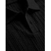 image:imageJMIERR Mens Summer Beach Outfits 2 Piece Jacquard Knit Lounge Short Sleeve Shirts amp Shorts Vacation Texture Sets2 Black