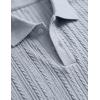 image:imageJMIERR Mens Summer Beach Outfits 2 Piece Jacquard Knit Lounge Short Sleeve Shirts amp Shorts Vacation Texture SetsBeau Blue