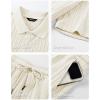 image:imageJMIERR Mens Summer Beach Outfits 2 Piece Jacquard Knit Lounge Short Sleeve Shirts amp Shorts Vacation Texture SetsBeige
