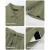 image:imageJMIERR Mens Summer Beach Outfits 2 Piece Jacquard Knit Lounge Short Sleeve Shirts amp Shorts Vacation Texture SetsLaurel Green