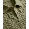 image:imageJMIERR Mens Summer Beach Outfits 2 Piece Jacquard Knit Lounge Short Sleeve Shirts amp Shorts Vacation Texture SetsLaurel Green