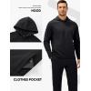 image:imageJMIERR Mens Textured Track Suits 2 Piece Set with Hoodie Sweatshirt and Sweatpants 2025 Casual Sweatsuit Set Airport OutfitsA Black