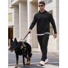 image:imageJMIERR Mens Textured Track Suits 2 Piece Set with Hoodie Sweatshirt and Sweatpants 2025 Casual Sweatsuit Set Airport OutfitsA Black