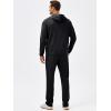 image:imageJMIERR Mens Textured Track Suits 2 Piece Set with Hoodie Sweatshirt and Sweatpants 2025 Casual Sweatsuit Set Airport OutfitsA Black