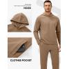 image:imageJMIERR Mens Textured Track Suits 2 Piece Set with Hoodie Sweatshirt and Sweatpants 2025 Casual Sweatsuit Set Airport OutfitsA Camel
