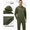 image:imageJMIERR Mens Textured Track Suits 2 Piece Set with Hoodie Sweatshirt and Sweatpants 2025 Casual Sweatsuit Set Airport OutfitsA Green