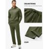 image:imageJMIERR Mens Textured Track Suits 2 Piece Set with Hoodie Sweatshirt and Sweatpants 2025 Casual Sweatsuit Set Airport OutfitsA Green