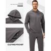 image:imageJMIERR Mens Textured Track Suits 2 Piece Set with Hoodie Sweatshirt and Sweatpants 2025 Casual Sweatsuit Set Airport OutfitsA Grey