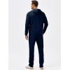 image:imageJMIERR Mens Textured Track Suits 2 Piece Set with Hoodie Sweatshirt and Sweatpants 2025 Casual Sweatsuit Set Airport OutfitsA Navy Blue