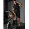 image:imageJMIERR Mens Track Suits 2 Piece Set Casual Sleeveless Hoodie Tank Top and Shorts Acid Wash Cotton Gym SweatsuitsBlack