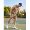 image:imageJMIERR Mens Track Suits 2 Piece Set Casual Sleeveless Hoodie Tank Top and Shorts Acid Wash Cotton Gym SweatsuitsLight French Beige