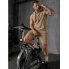 image:imageJMIERR Mens Track Suits 2 Piece Set Casual Sleeveless Hoodie Tank Top and Shorts Acid Wash Cotton Gym SweatsuitsLight French Beige