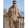 image:imageJMIERR Mens Track Suits 2 Piece Set Casual Sleeveless Hoodie Tank Top and Shorts Acid Wash Cotton Gym SweatsuitsLight French Beige