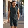 image:imageJMIERR Mens Track Suits 2 Piece Set Casual Sleeveless Hoodie Tank Top and Shorts Acid Wash Cotton Gym SweatsuitsMedium Grey