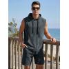 image:imageJMIERR Mens Track Suits 2 Piece Set Casual Sleeveless Hoodie Tank Top and Shorts Acid Wash Cotton Gym SweatsuitsMedium Grey