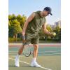 image:imageJMIERR Mens Track Suits 2 Piece Set Casual Sleeveless Hoodie Tank Top and Shorts Acid Wash Cotton Gym SweatsuitsMoss Green