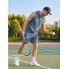 image:imageJMIERR Mens Track Suits 2 Piece Set Casual Sleeveless Hoodie Tank Top and Shorts Acid Wash Cotton Gym SweatsuitsSail Blue