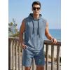 image:imageJMIERR Mens Track Suits 2 Piece Set Casual Sleeveless Hoodie Tank Top and Shorts Acid Wash Cotton Gym SweatsuitsSail Blue