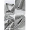 image:imageJMIERR Mens Tracksuits 2 Piece Outfits Casual Sweatsuit Textured 14 Zip Short Sleeve Golf Polo Shirt and Short SetsA Grey