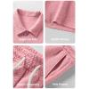 image:imageJMIERR Mens Tracksuits 2 Piece Outfits Casual Sweatsuit Textured 14 Zip Short Sleeve Golf Polo Shirt and Short SetsA Pink