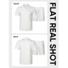 image:imageJMIERR Mens Tracksuits 2 Piece Outfits Casual Sweatsuit Textured 14 Zip Short Sleeve Golf Polo Shirt and Short SetsA White