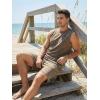 image:imageJMIERR Mens Vintage Acid Wash Two Piece Set Cotton Sleeveless Tank Top and ShortsBeige