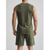 image:imageJMIERR Mens Vintage Acid Wash Two Piece Set Cotton Sleeveless Tank Top and ShortsGreen
