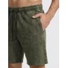 image:imageJMIERR Mens Vintage Acid Wash Two Piece Set Cotton Sleeveless Tank Top and ShortsGreen