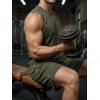 image:imageJMIERR Mens Vintage Acid Wash Two Piece Set Cotton Sleeveless Tank Top and ShortsGreen