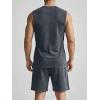 image:imageJMIERR Mens Vintage Acid Wash Two Piece Set Cotton Sleeveless Tank Top and ShortsGrey