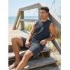 image:imageJMIERR Mens Vintage Acid Wash Two Piece Set Cotton Sleeveless Tank Top and ShortsGrey