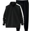 image:imageJMIERR Mens 2 Piece Casual Outfits Quarter Button Lightweight Sweatshirt Tracksuit amp Joggers Sweatpants Sweatsuit SetBlack