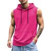 image:imageJMIERR Mens 2026 Vintage Washed Sleeveless Hoodie Tank Top Cotton Muscle Workout Gym Streetwear ShirtPink