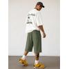 image:imageJMIERR 2026 Mens Baggy Sweat Shorts Lightweight Under Knee Casual Raw Hem Drawstring Y2K Shorts Loose Fit Gym ShortsLight Green