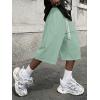 image:imageJMIERR 2026 Mens Baggy Sweat Shorts Lightweight Under Knee Casual Raw Hem Drawstring Y2K Shorts Loose Fit Gym ShortsMint Green
