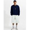 image:imageJMIERR 2026 Mens Baggy Sweat Shorts Lightweight Under Knee Casual Raw Hem Drawstring Y2K Shorts Loose Fit Gym ShortsWhite