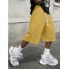 image:imageJMIERR 2026 Mens Baggy Sweat Shorts Lightweight Under Knee Casual Raw Hem Drawstring Y2K Shorts Loose Fit Gym ShortsYellow