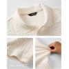 image:imageJMIERR Mens Casual Polo Shirt Knitted Textured Short Sleeve Stretch Golf Shirt Summer Vacation Beach Collared ShirtsApricot