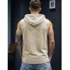 image:imageJMIERR Mens 2026 Vintage Washed Sleeveless Hoodie Tank Top Cotton Muscle Workout Gym Streetwear ShirtBeige