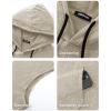 image:imageJMIERR Mens 2026 Vintage Washed Sleeveless Hoodie Tank Top Cotton Muscle Workout Gym Streetwear ShirtBeige