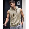 image:imageJMIERR Mens 2026 Vintage Washed Sleeveless Hoodie Tank Top Cotton Muscle Workout Gym Streetwear ShirtBeige