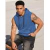 image:imageJMIERR Mens 2026 Vintage Washed Sleeveless Hoodie Tank Top Cotton Muscle Workout Gym Streetwear ShirtBlue 2