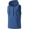 image:imageJMIERR Mens 2026 Vintage Washed Sleeveless Hoodie Tank Top Cotton Muscle Workout Gym Streetwear ShirtBlue 2