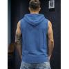 image:imageJMIERR Mens 2026 Vintage Washed Sleeveless Hoodie Tank Top Cotton Muscle Workout Gym Streetwear ShirtBlue 2
