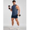 image:imageJMIERR Mens Drop Arm Tank Tops Gym Workout Sleeveless Muscle Shirts Cut Off Summer Tee ShirtDark Blue