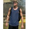 image:imageJMIERR Mens Drop Arm Tank Tops Gym Workout Sleeveless Muscle Shirts Cut Off Summer Tee ShirtDark Blue