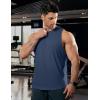 image:imageJMIERR Mens Drop Arm Tank Tops Gym Workout Sleeveless Muscle Shirts Cut Off Summer Tee ShirtDark Blue