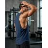image:imageJMIERR Mens Drop Arm Tank Tops Gym Workout Sleeveless Muscle Shirts Cut Off Summer Tee ShirtDark Blue