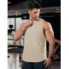 image:imageJMIERR Mens Drop Arm Tank Tops Gym Workout Sleeveless Muscle Shirts Cut Off Summer Tee ShirtKhaki